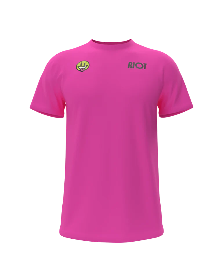 Connex T-Shirt: Acid Smiley Pink - Image 3